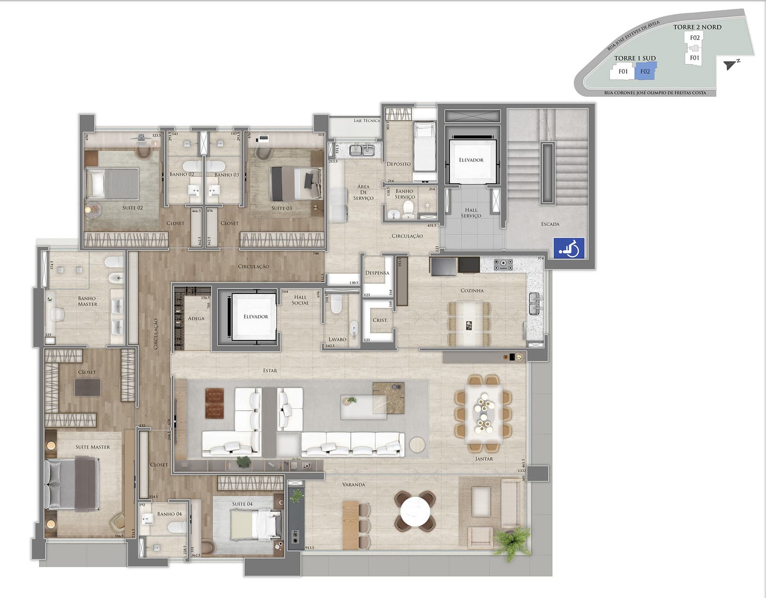 Apartamento no Étoile Vila da Serra em Andar Alto